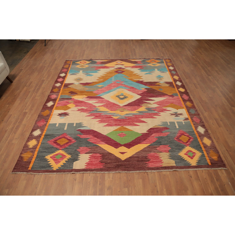 Vegetable Dye Kilim Handwoven Area Rug 8x10