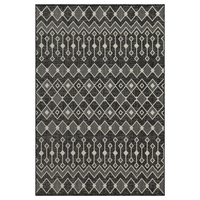 Tapis intérieur / extérieur anthracite Sunshine, Rectangle 7 pi 10 po x 10 pi 3 po