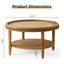 Table basse 31,3 "Jack avec tablette de rangement et pieds en bois massif Jack