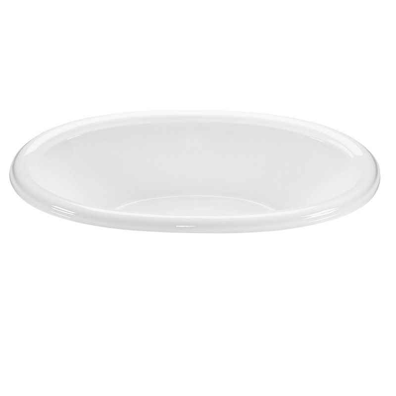 MTI Solutions Drop in Soaking Acrylic Bathtub - 71 x 41, Biscuit