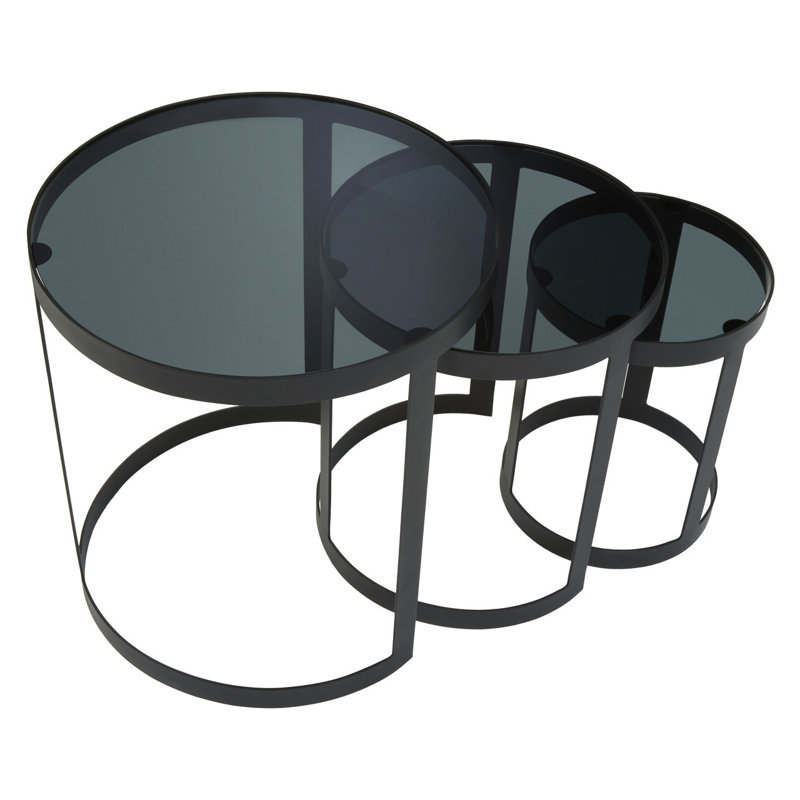 Brigg Glass Top Nesting Tables