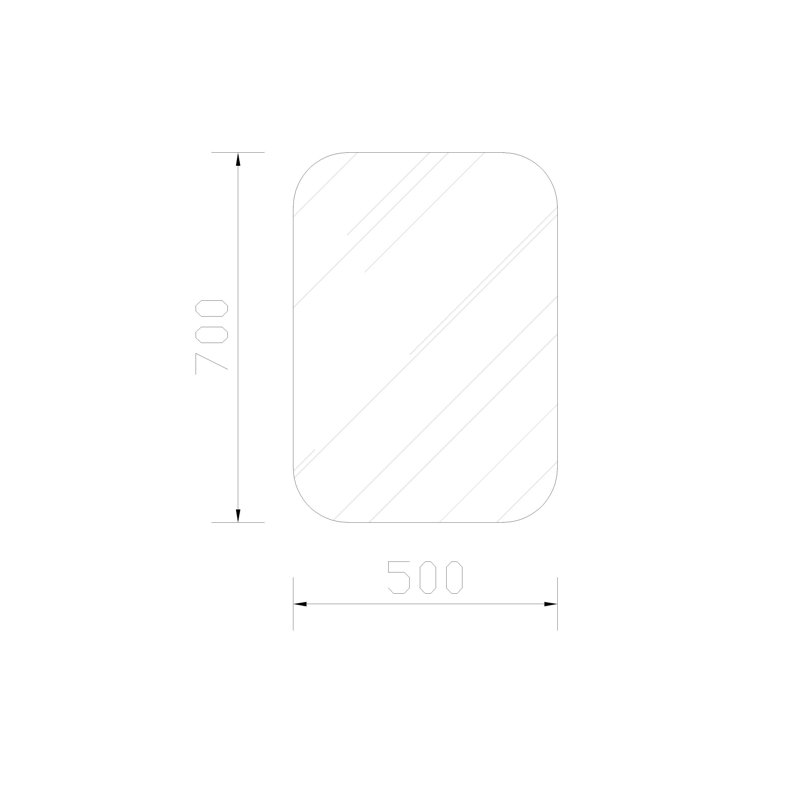 Drumgurland Wall Mirror, 70cm H x 50cm W