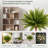 3 Pack Artificial Boston Fern Bush, UV-Resistant Fake Green Fern Greenery for Home & Outdoor Decor