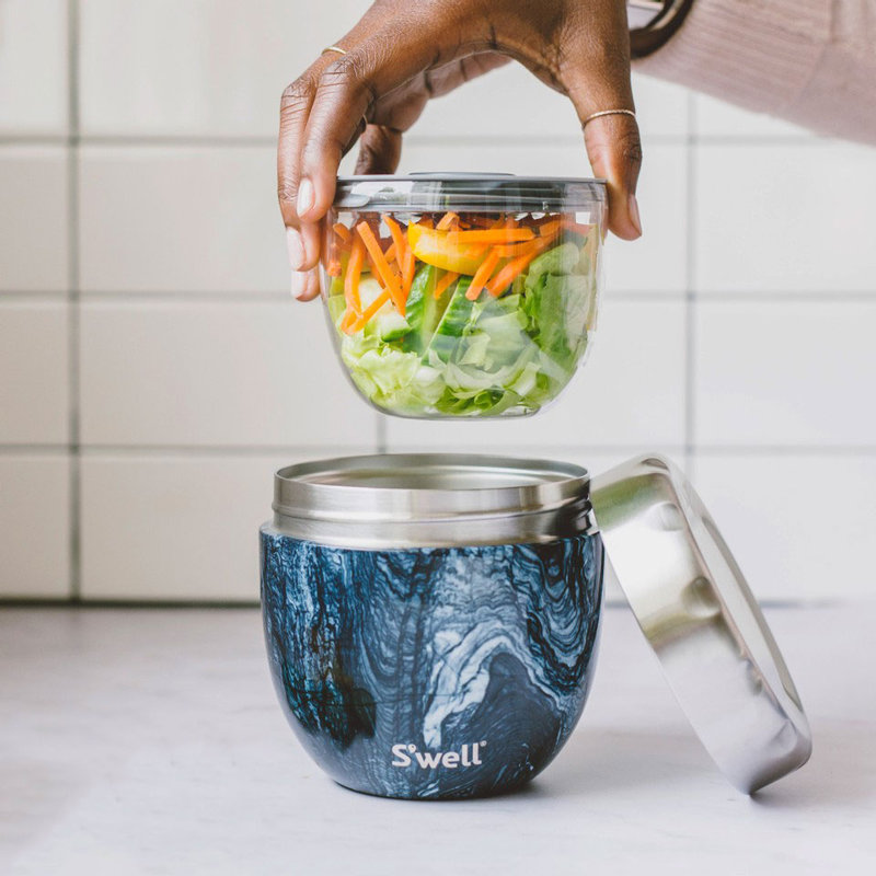 S'well Azurite Marble Stainless Steel Salad Bowl