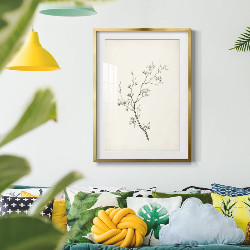 Imprimé floral rétro - impression encadrée