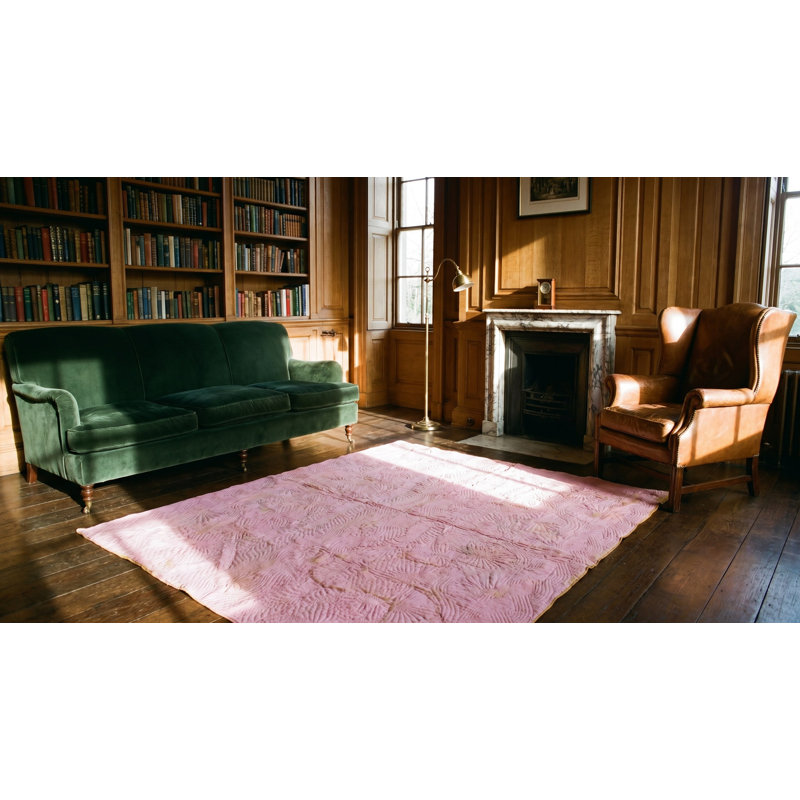 Multicolor Jewel Tones Wool Antique Allover Geometric Quilt Needlework 1920s Rug