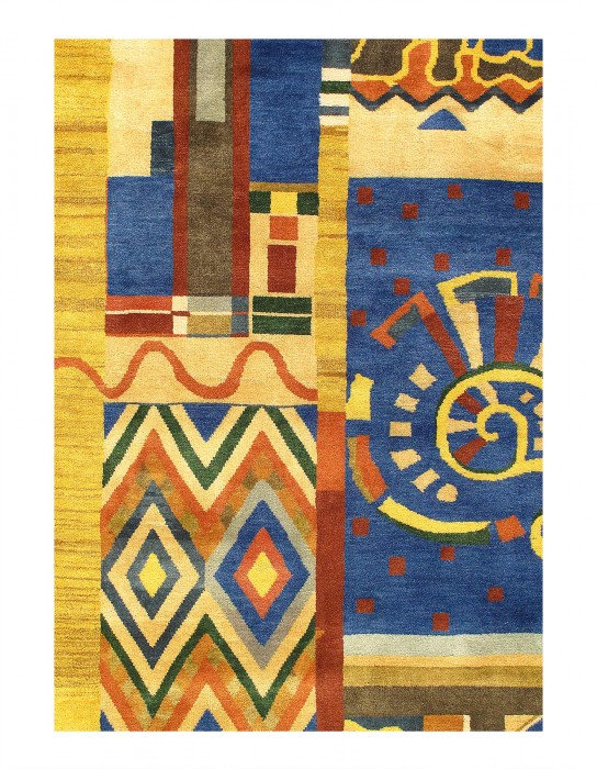 Tapis en laine d'agneau unique 9 pi x 6 pi 1 po Henesis