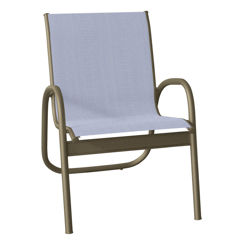 Fauteuil de patio Gardenella, Rouge 1D Sunbrella®, Bois de plage texturé