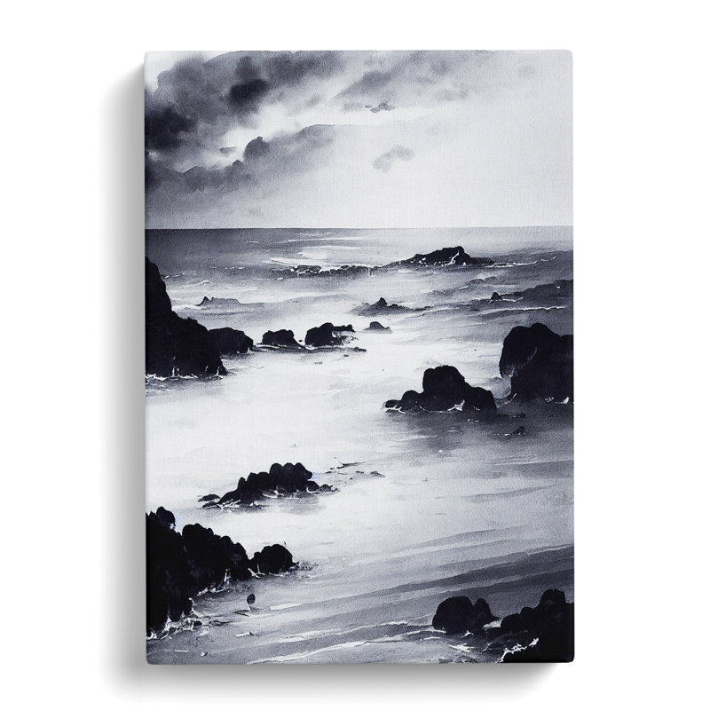 Seascape Ink - Wrapped Canvas, 76cm H x 50cm W x 3cm D