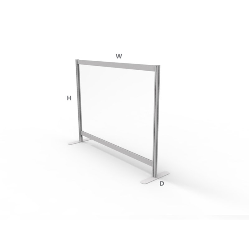 Écran de protection linéaire autoportant, H 32 po x l 30 po x P 10 po