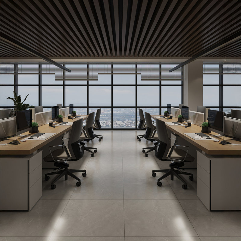4FT 40W 3CCT Dimmable Anti-Glare Louvre Lens Linear Light, 3000K/4000K/5000K Selectable