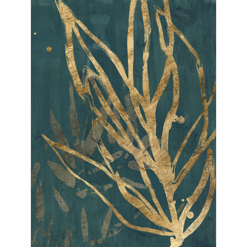 Tatijana Burnished Jungle Leaves II by June Erica Vess - Wrapped Canvas Print, 46 cm H x 30 cm W