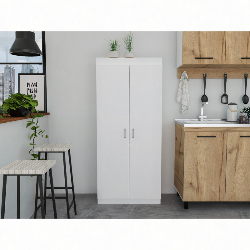 Pantry Cabinet, Double Door,Five Shelves