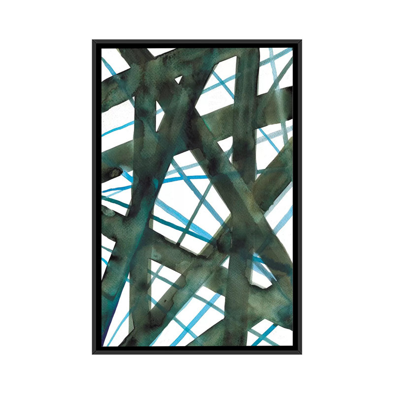 «Tangled I», reproduction sur toile, H 26 po x l 18 po x P 1,5 po, Toile avec cadre noir, Pas de tapis