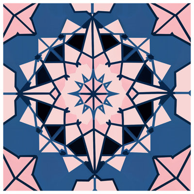 Pink Blue Kaleidoscope Comforter