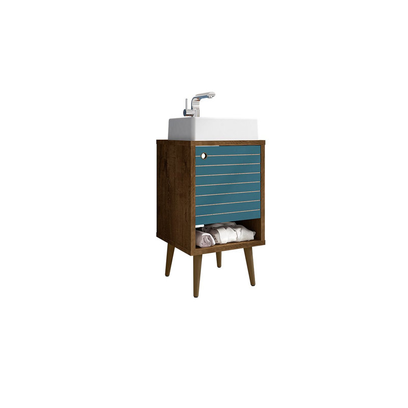 Ensemble de meuble-lavabo simple 18 po Altom, Brun
