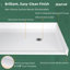 L 72 po x l 36 po Base de douche simple à seuil bas ADA avec drain à droite, bac de douche en acrylique antidérapant et base, plateau de douche blanc brillant avec ensemble de drain, base de douche à bride à carreaux à 3 côtés pour alcôve à 3 parois Installation-128706392