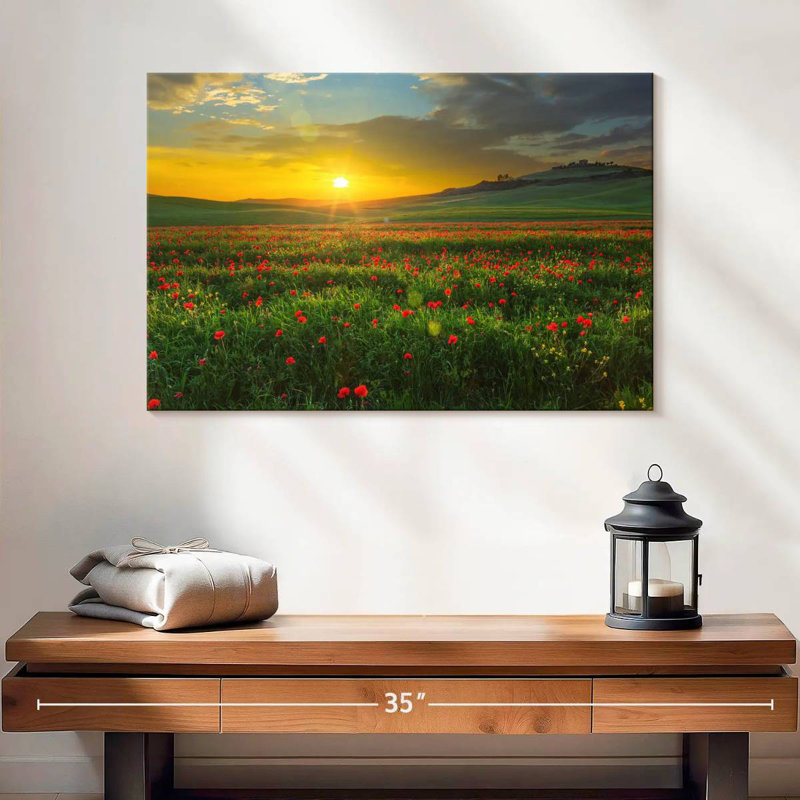 Coquelicots d'Alvord en Toscane, H 16 po x l 24 po