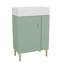 Ensemble de meuble-lavabo autoportant 21,6 po avec pieds en métal et rangement à droite-548727877