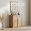 Buffet avec portes et tablette en bois, brun clair-209869522