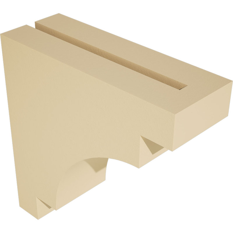Corbeau d'uréthane méditerranéen Signature, brun clair apprêté, 10 po x 3,5 po x 10 po