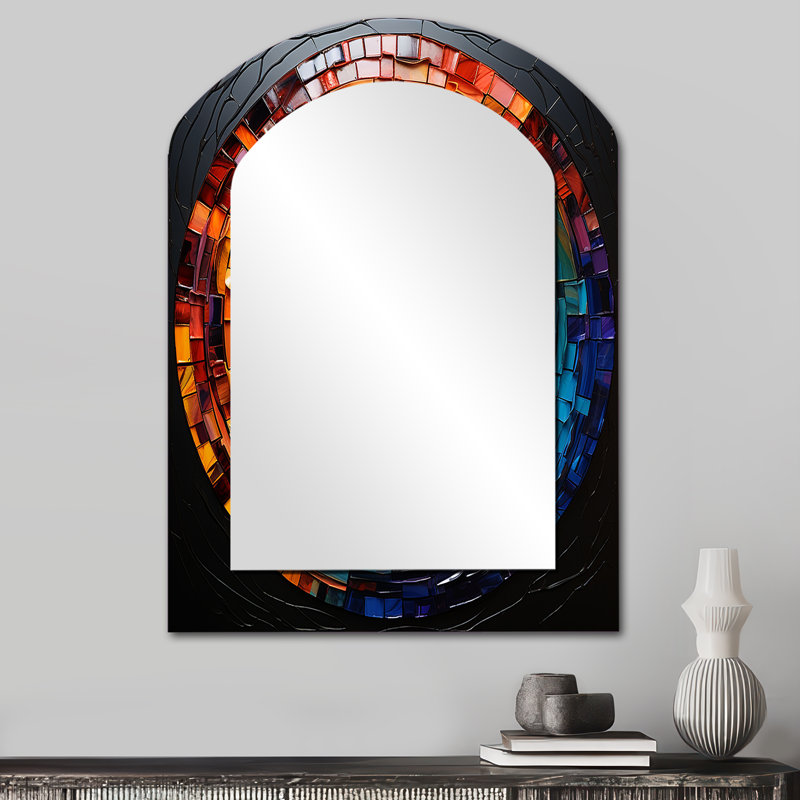 Latonia coloré vinyle disque vinyle mosaïque II - grand disque asymétrique disques vinyle, 34 po x 25 po