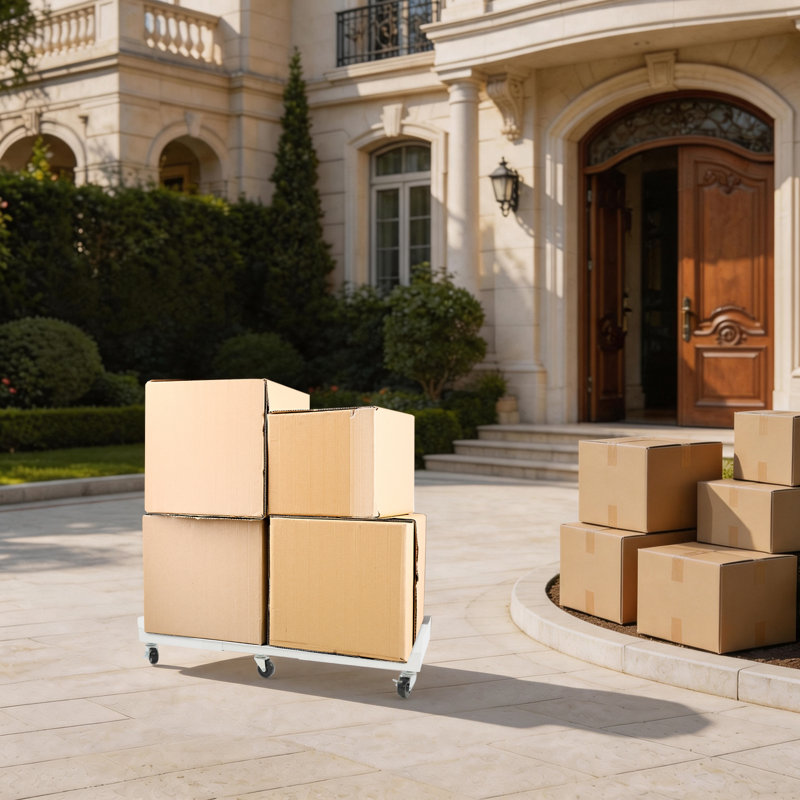 Chariot mobile robuste avec 6 roulettes, capacité de 2 000 lb Chariot de transport lourd pour appareils et boîtes