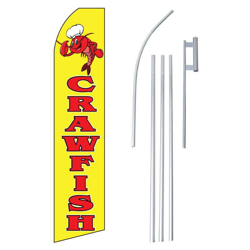 Double Sided 144'' H x 30'' W Polyester Flag Set