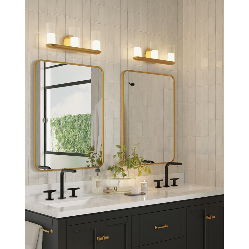 Birch 3 - Light LED Vanity Light, Brushed Gold