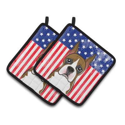 Caroline's Treasures American Flag Polyester Potholder