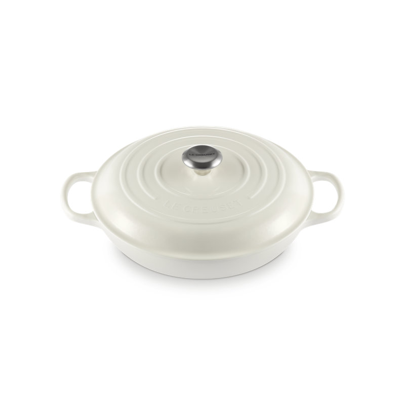 Le Creuset Signature Cast Iron 9-Piece Cookware Set, Artichaut, White