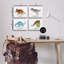 Éducatif, ensemble d'art sur toile 4 types de dinosaures par Brett Blumenthal-1799603183