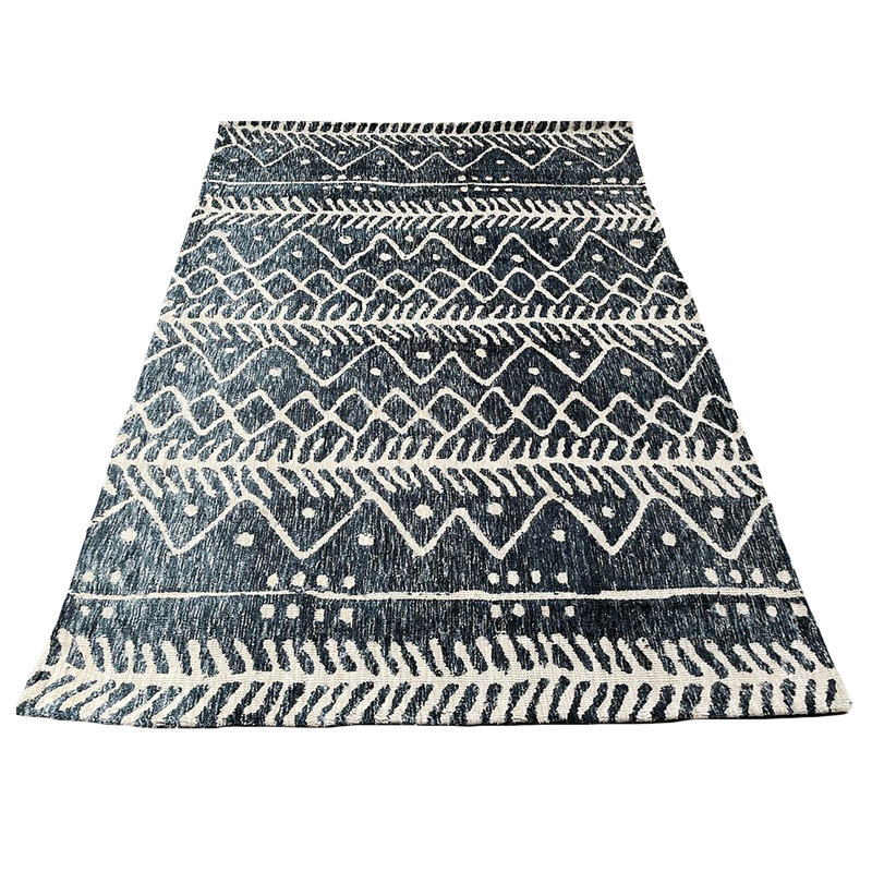 Tapis 5 pi 3 po x 7 pi 6 po ivoire, crème, beige, bohème, tribal, fait à la main