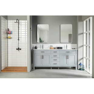 Meuble-lavabo 72 po avec lavabo en porcelaine intégré Flora