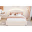 Grand lit plateforme tapissier Teddy