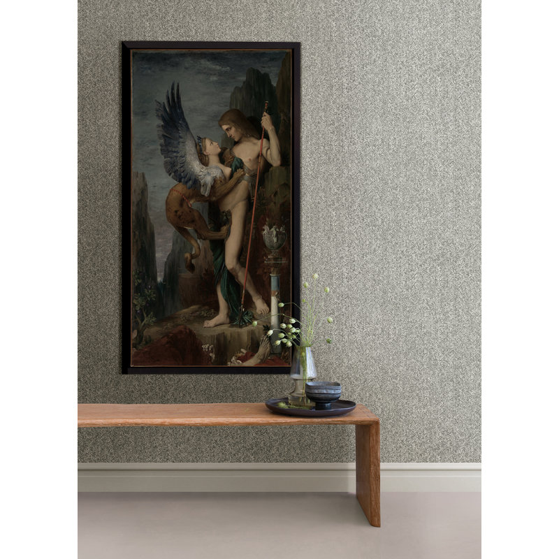 Rouleau de papier peint texturé L 33 pi x l 20,5 po, Gris foncé