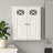 Woodley Removable Two-Door Wall Storage Cabinet with Cross-Molded Glass Panels and Adjustable Shelf-476225246