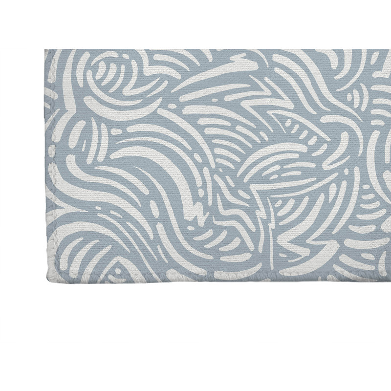 Cozy Swirl Non-Slip Outdoor Rug, Rectangle 5' x 7'