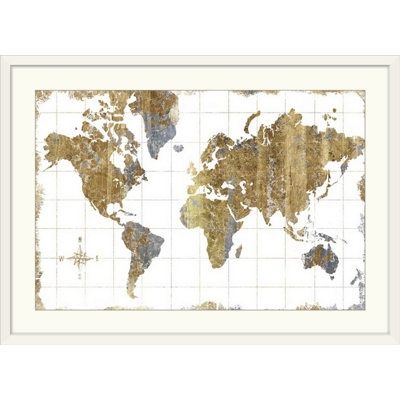 « gilded map », impression