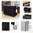 Kitchen Island Cart With Solid Wood Top And Locking Wheels,54.3 Inch Width,4 Door Cabinet And Two Drawers,Spice Rack, Towel Rack (Black)-1553469476