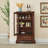 Maroon Solid Wood+Glass Display Cases