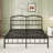 Rinalds 14" Metal California King Bed with Headboard & Footboard-187457513
