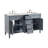Rivers 60'' Double Bathroom Vanity with Marble Top-372263900