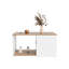 Table basse moderne avec tablette intérieure - 32,18 po x 17,18 po, chêne blanc naturel rectangulaire 16,89 po, design élégant