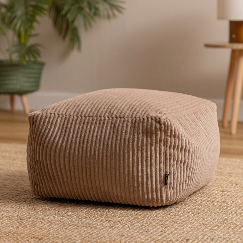 Soul 40Cm Square Pouffe Ottoman, Light Brown