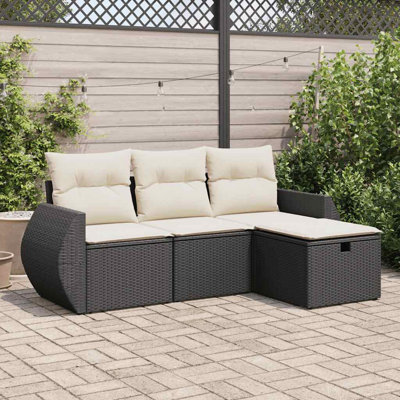 Ensemble de canapé de jardin Vidaxl PE rotin moyen à grand modulaire
