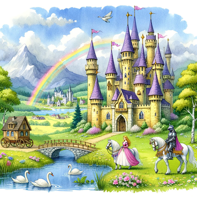 «Enchanted Valley Castle» sur, H 12 po x l 12 po