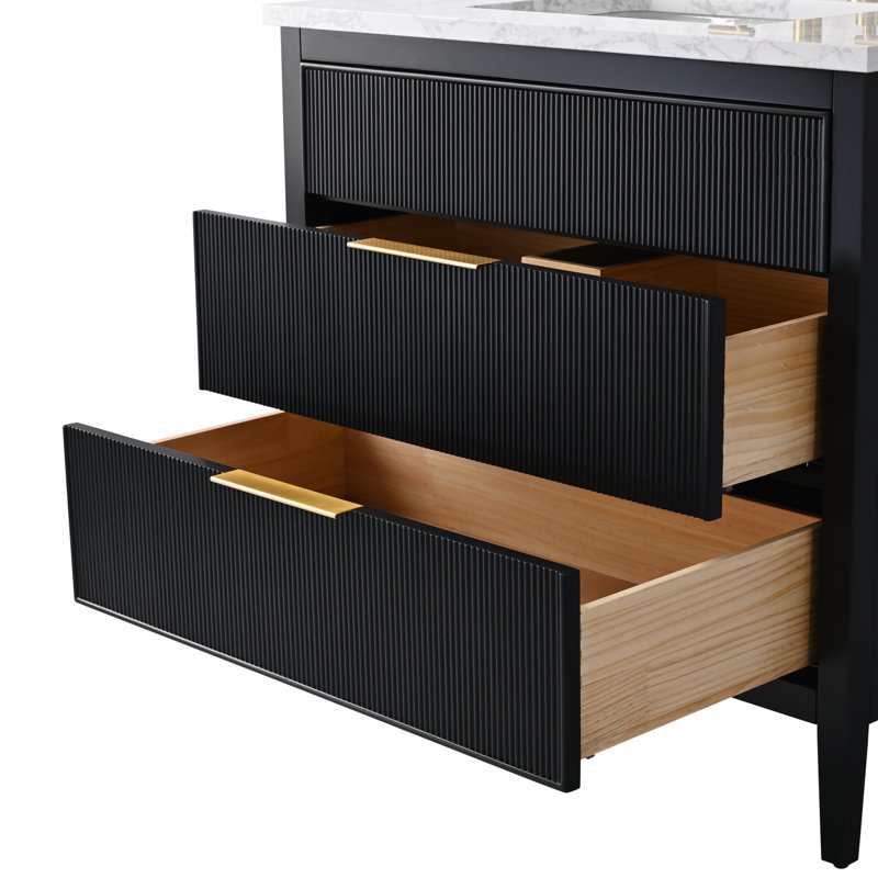 Emma 36" W Single Vanity, Black