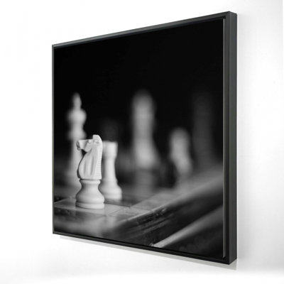 Monochrome Chess Games Print On Canvas
