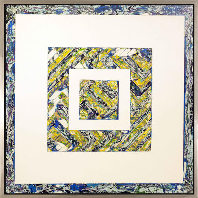 «Boxed View», peinture sur toile à cadre flottant